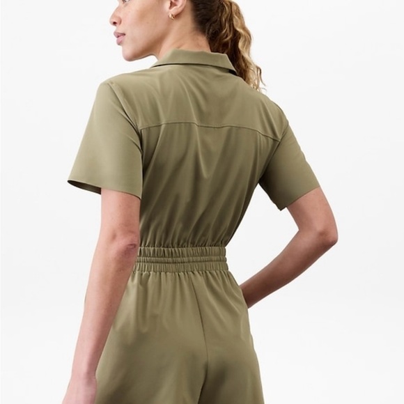 Athleta Avenue Short Sleeve Romper - Picture 3 of 9
